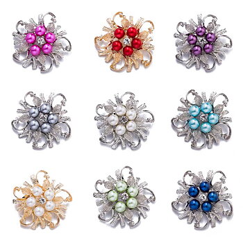 Brooch Crystal  Flower