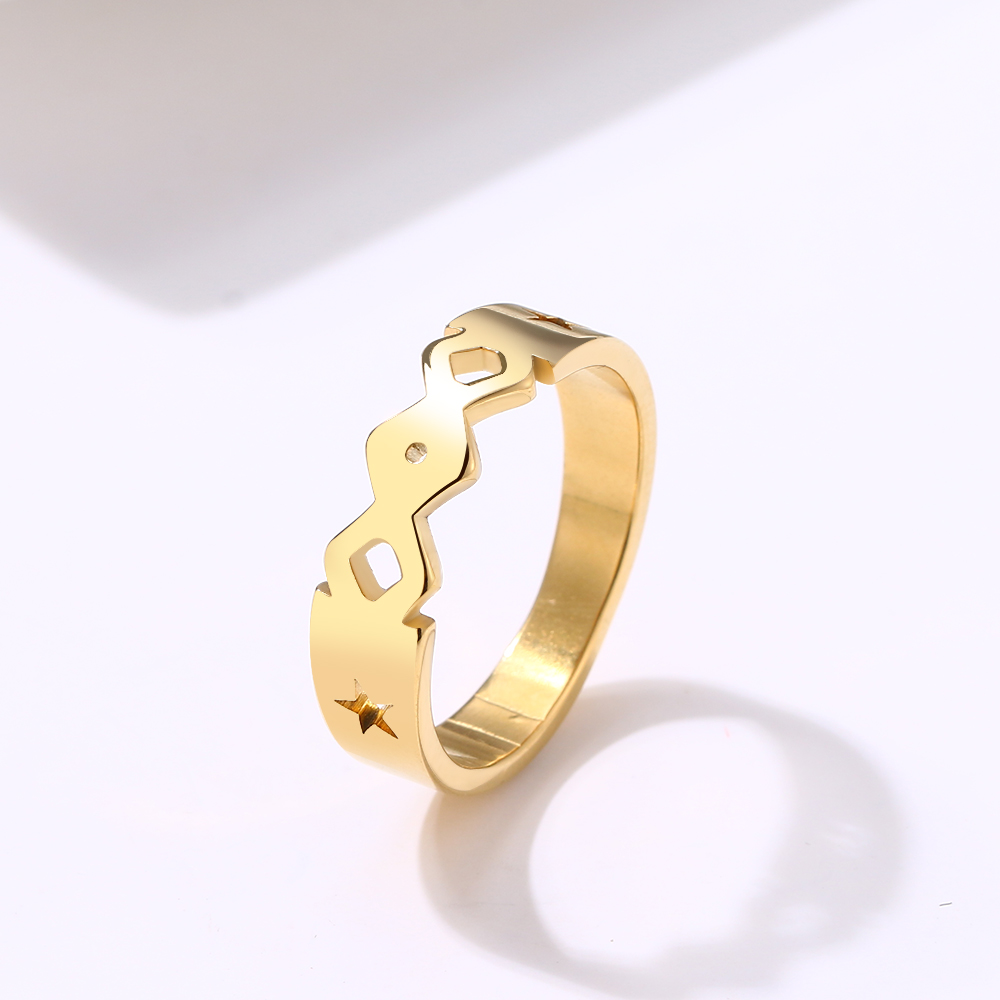 Rostfritt stål ring GULD, SILVER - 4
