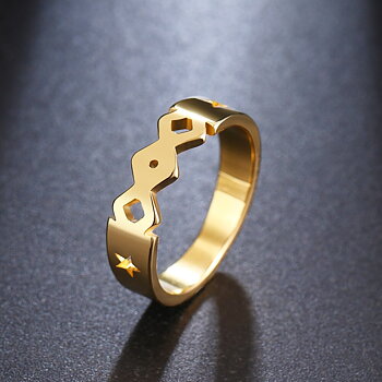 Rostfritt stål ring GULD, SILVER