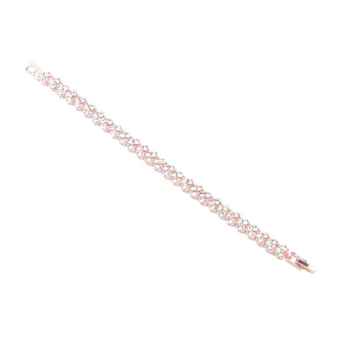 Guldpläterande 18K guldarmband Kristall - 2