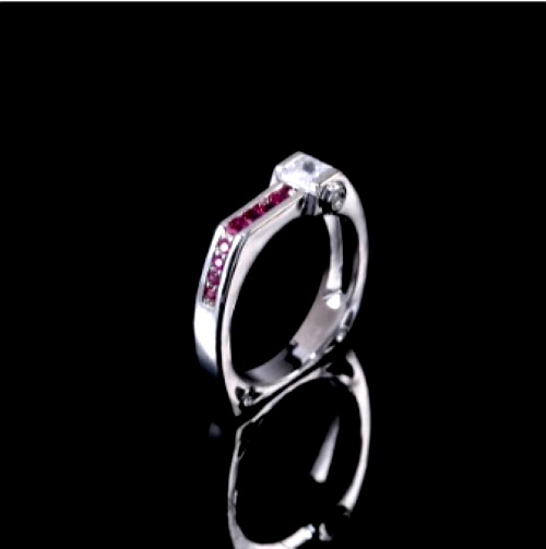 GOLD PLATED RING Cubic Zirconia - 2