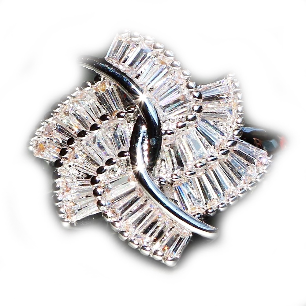 Silversmycken filled ring Vit Safir - 2