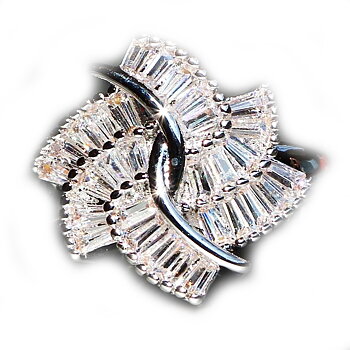 Silversmycken filled ring Vit Safir