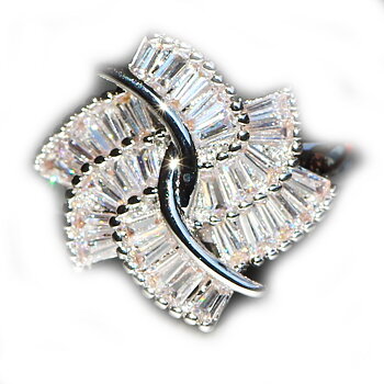 Silversmycken filled ring Vit Safir
