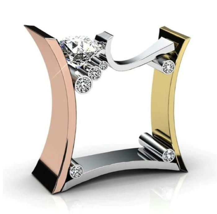 GOLD PLATED RING Cubic Zirconia