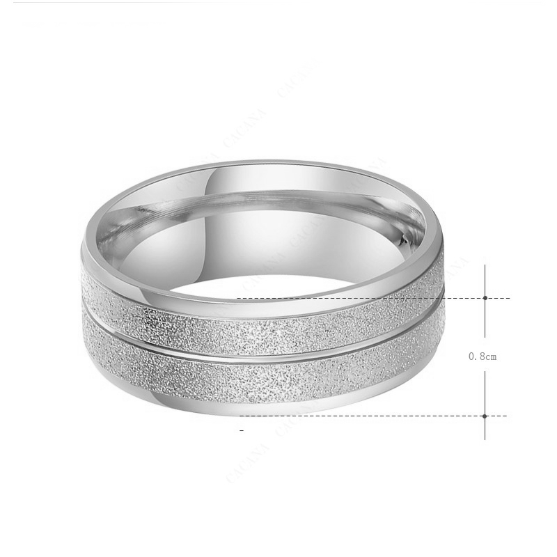 Rostfritt stål ring Dubbelvägen - 2