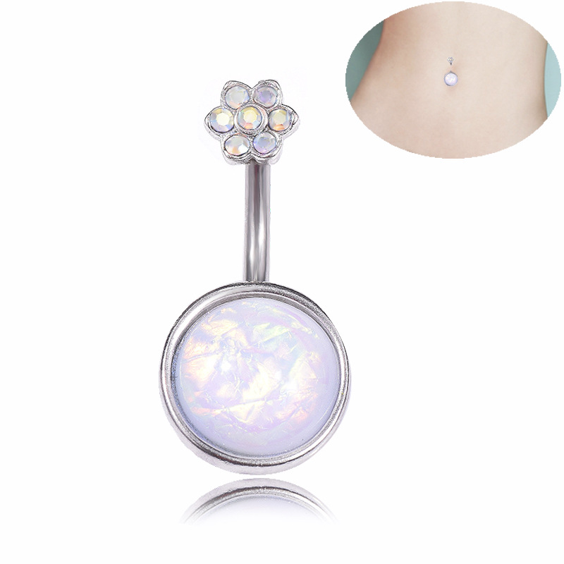 Navelpiercing blomma