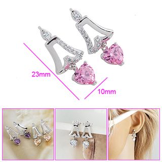 18k Gold Filled CZ Earrings lilla - 3