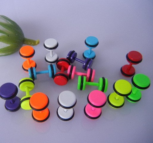 Fake Ear Plugs NEON - 4