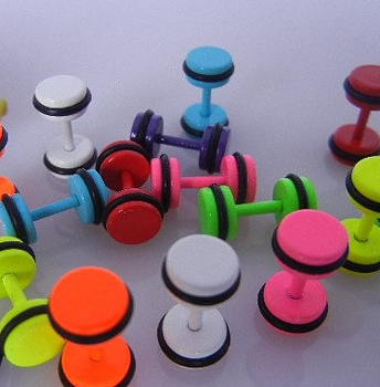 Fake Ear Plugs NEON