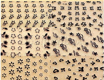 3D Design Tip Nail Art Sticker Decal Manicure Mix Color Self-adhesive Flower Decal Decoration set