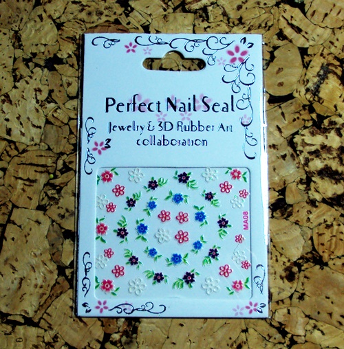 3D Design Tip Nail Art Sticker Decal Manicure Mix Color Self-adhesive Flower Decal Decoration set - 6