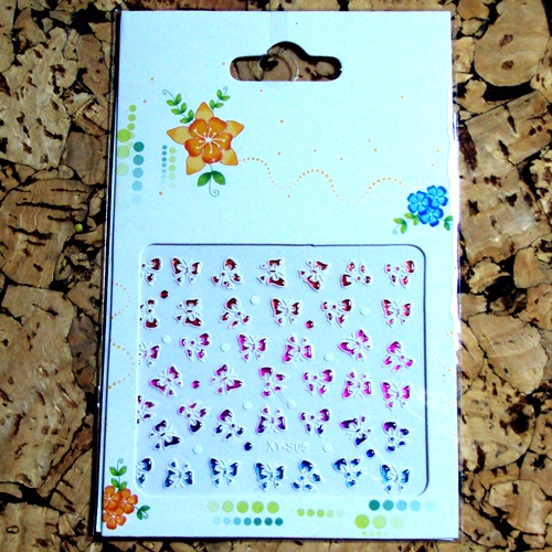 3D Design Tip Nail Art Sticker Decal Manicure Mix Color Self-adhesive Flower Decal Decoration set - 21