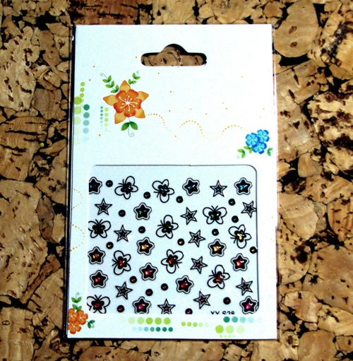3D Design Tip Nail Art Sticker Decal Manicure Mix Color Self-adhesive Flower Decal Decoration set - 13