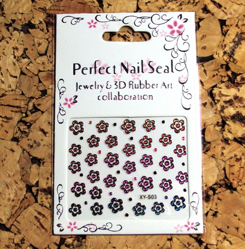 3D Design Tip Nail Art Sticker Decal Manicure Mix Color Self-adhesive Flower Decal Decoration set - 10