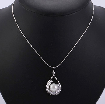 18K White Gold Filled NECKLACE CZ - 2