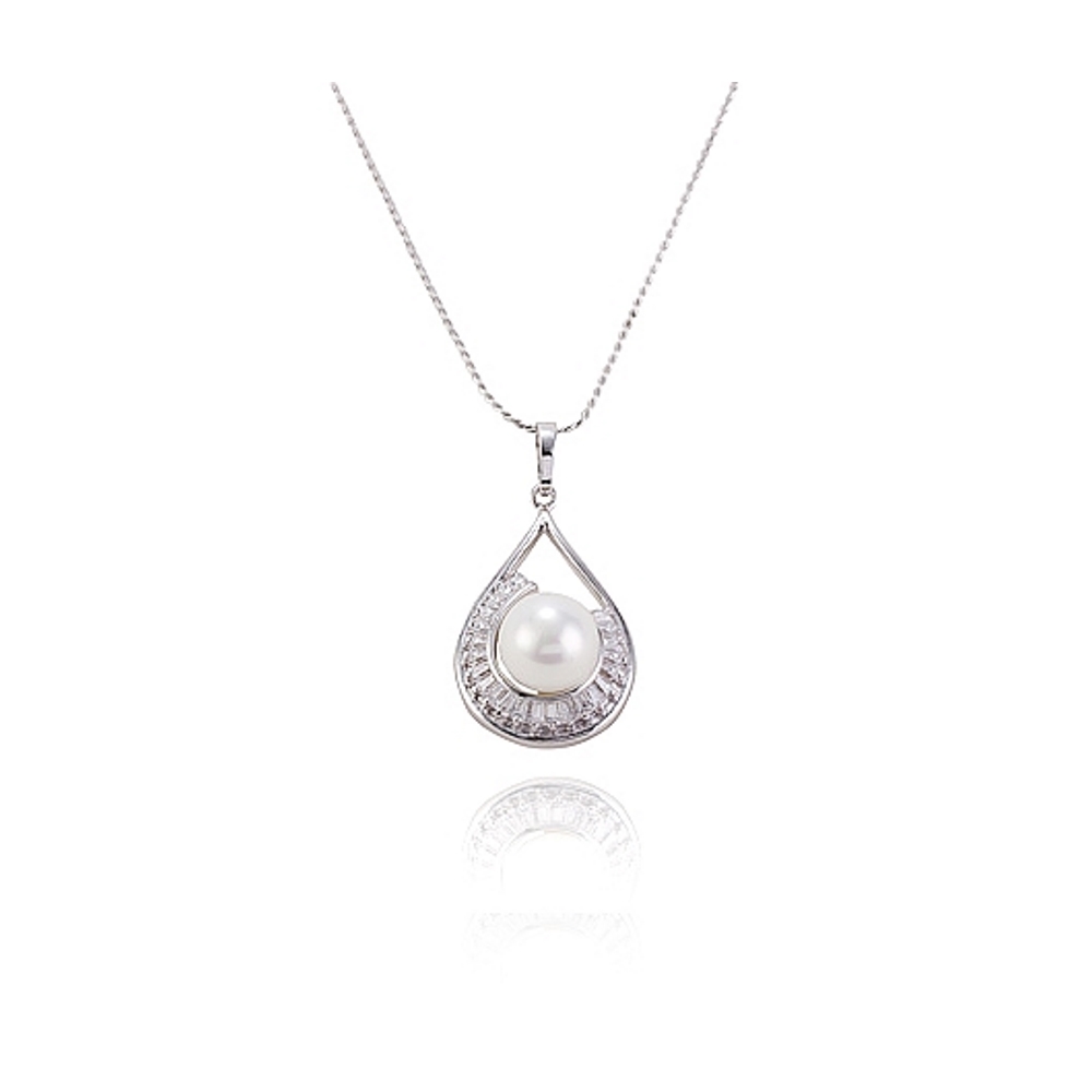 18K White Gold Filled NECKLACE CZ