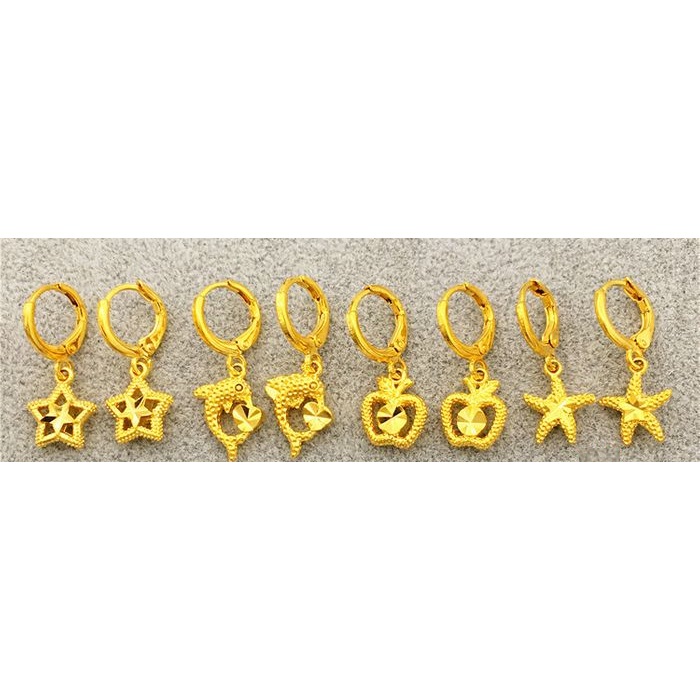 18K Guldfyllda Guld Filled gulddoublé Örhängen   - 4
