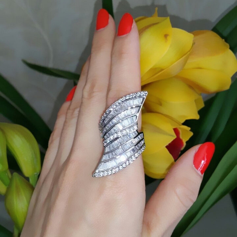 Silversmycken filled ring Vit Topas - 3