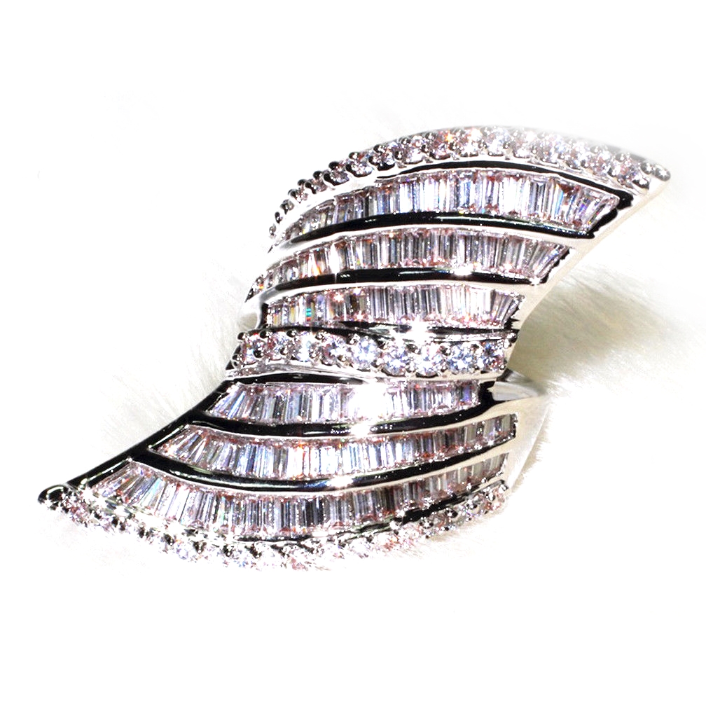 Silversmycken filled ring Vit Topas