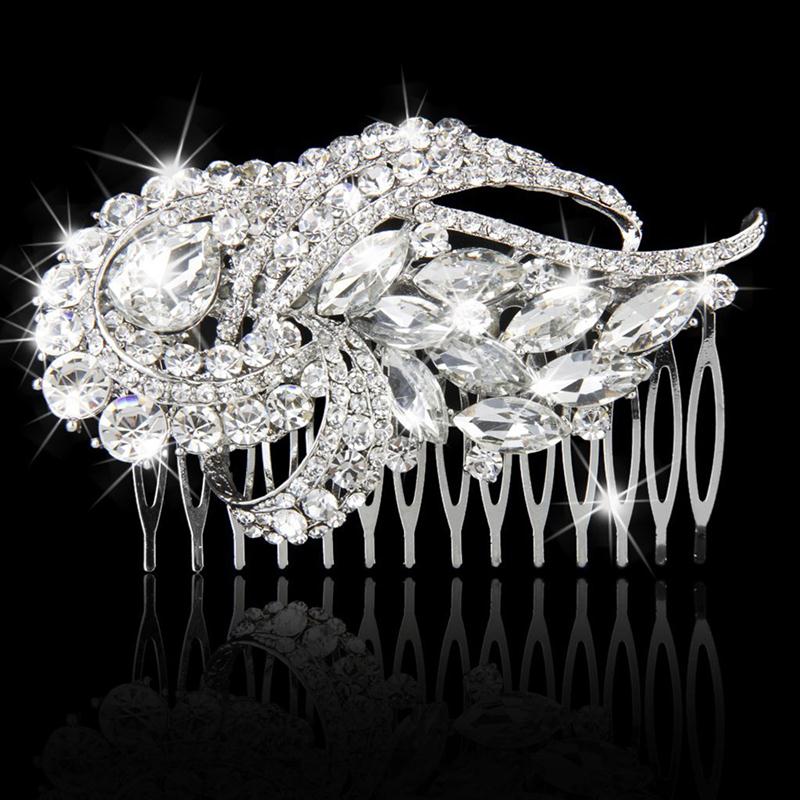 Bridesmaid Bridal Crystal Imitation Hair Comb Hairpins - 4