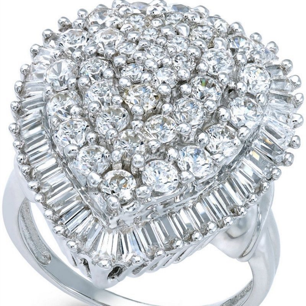 Silversmycken filled ring Vit Topas