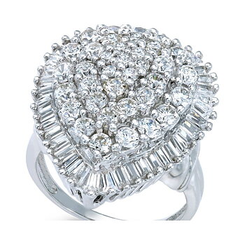 Silver FILLED RING White Topaz 