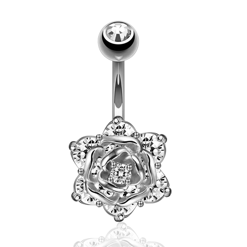 Navelpiercing CZ Blomma - 4