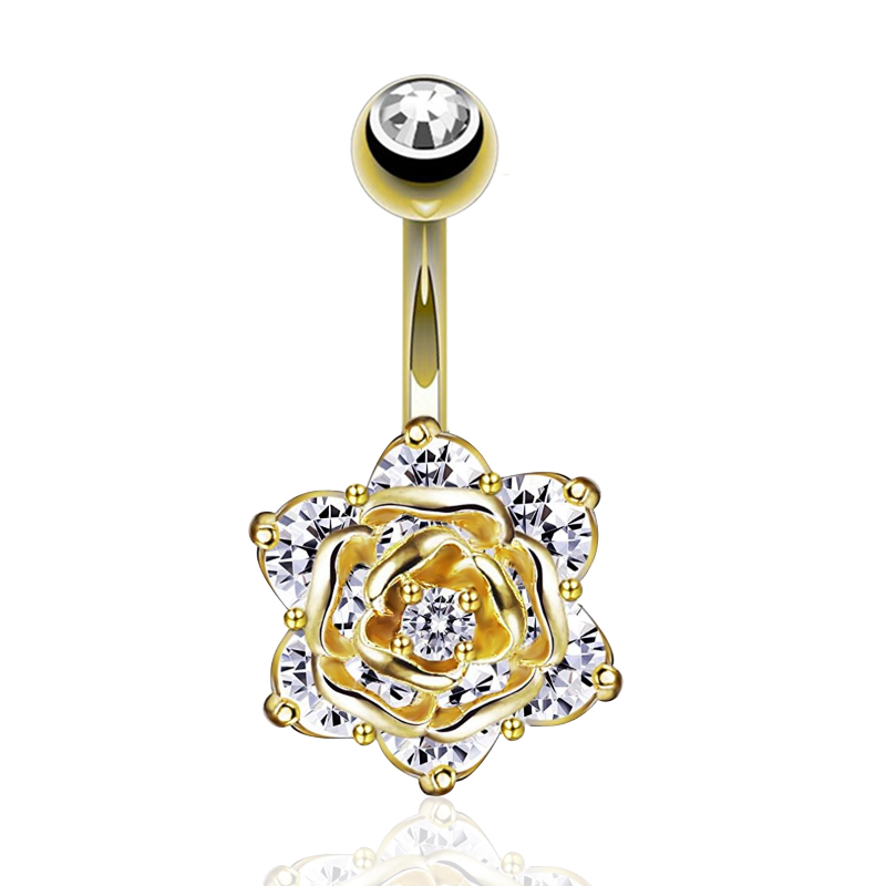 Navelpiercing CZ Blomma - 2