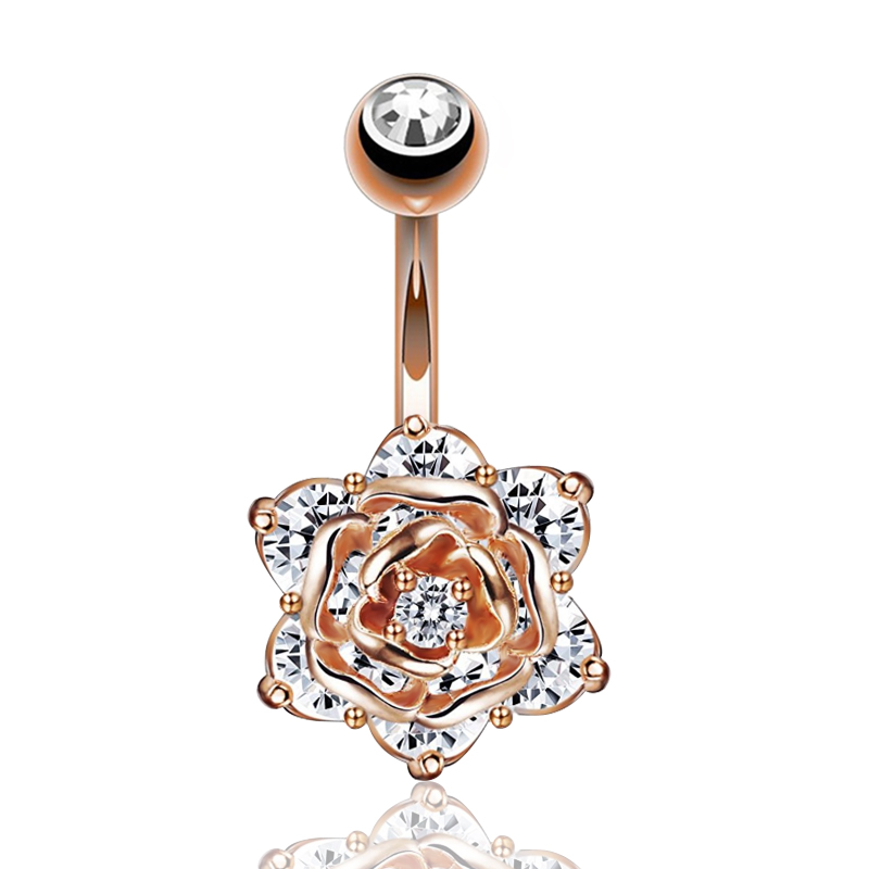 Navelpiercing CZ Blomma - 5