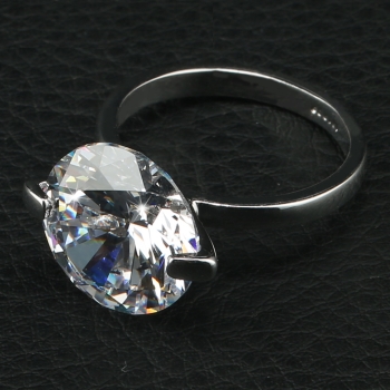 18K Vitguld Guldfyllda Guld Filled gulddoublé Ring CZ - 6