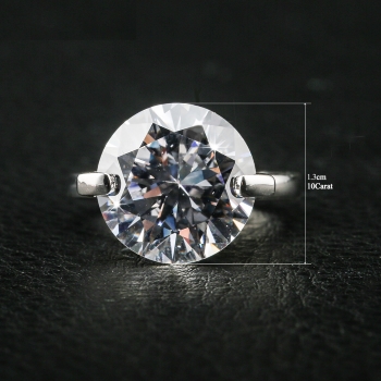 18K Vitguld Guldfyllda Guld Filled gulddoublé Ring CZ - 5