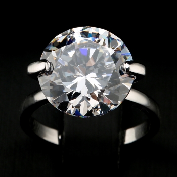 18K Vitguld Guldfyllda Guld Filled gulddoublé Ring CZ - 3