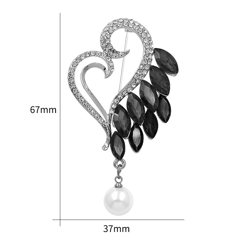 Brooch Crystal Heart  - 4