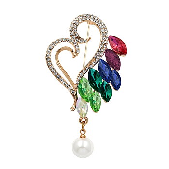 Brooch Crystal Heart 