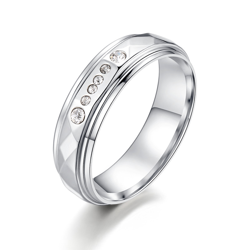 Rostfritt stål ring CZ