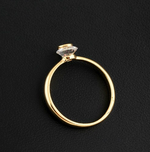 18K Guldfyllda Guld Filled gulddoublé Ring CZ - 2
