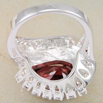 Silver RING Röd kvarts ÄDELSTEN - 2