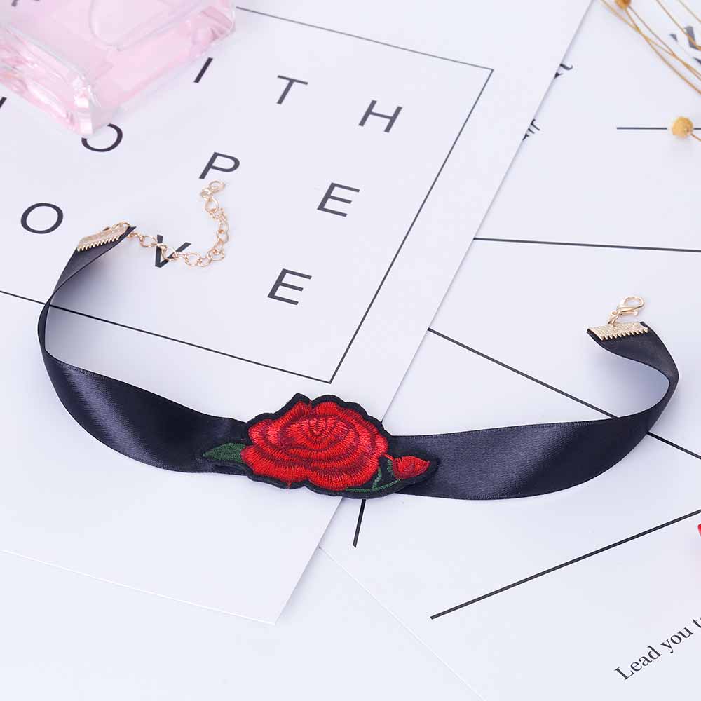Halsband choker blommor - 3