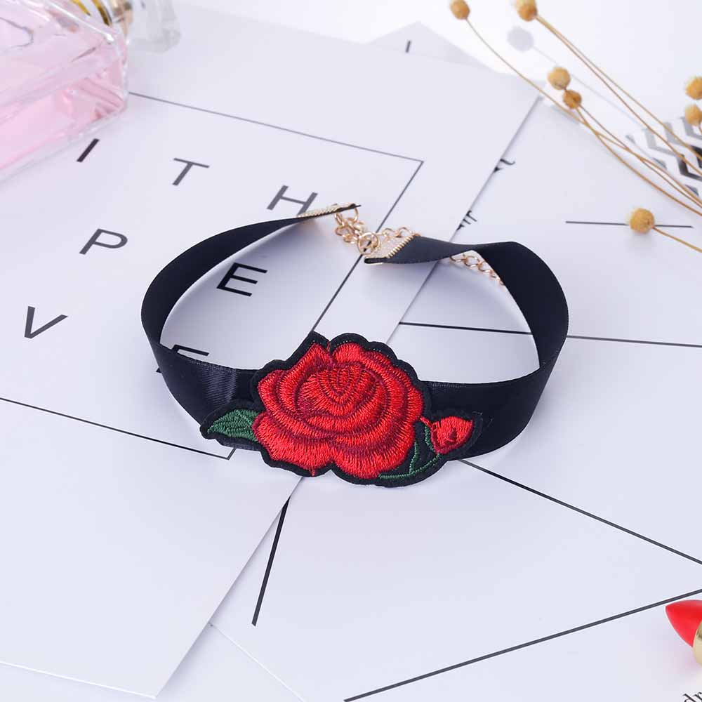 Halsband choker blommor - 4