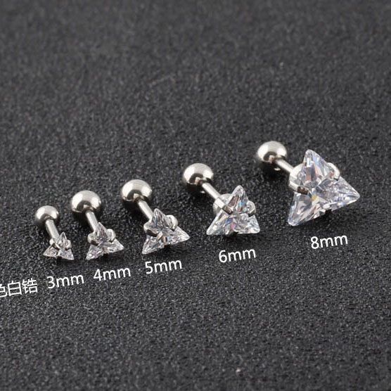 Helix Tragus Piercing 1 ST runda, stjärna, hjärta, fyrkant, triangel - 4