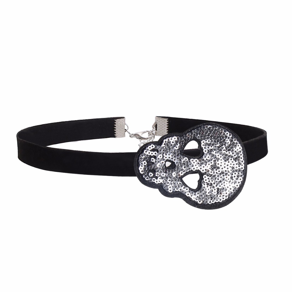 Halsband choker Skalle - 3