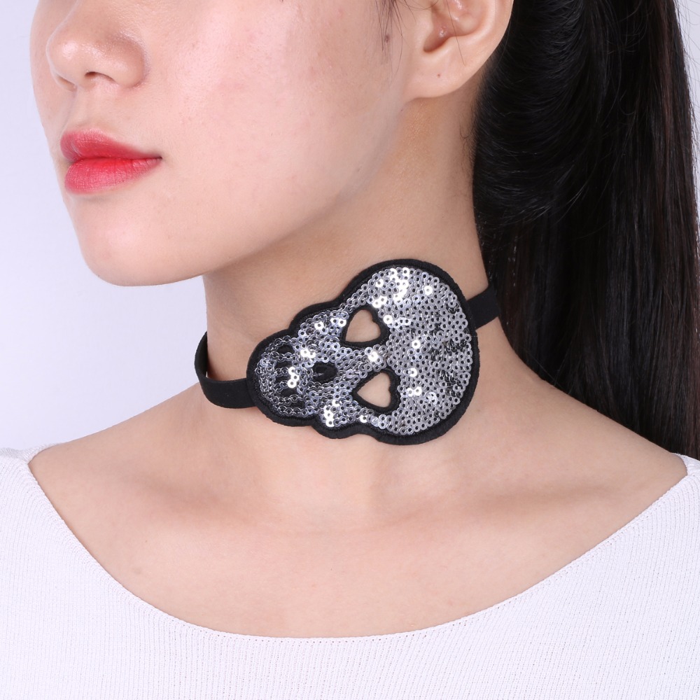 Halsband choker Skalle