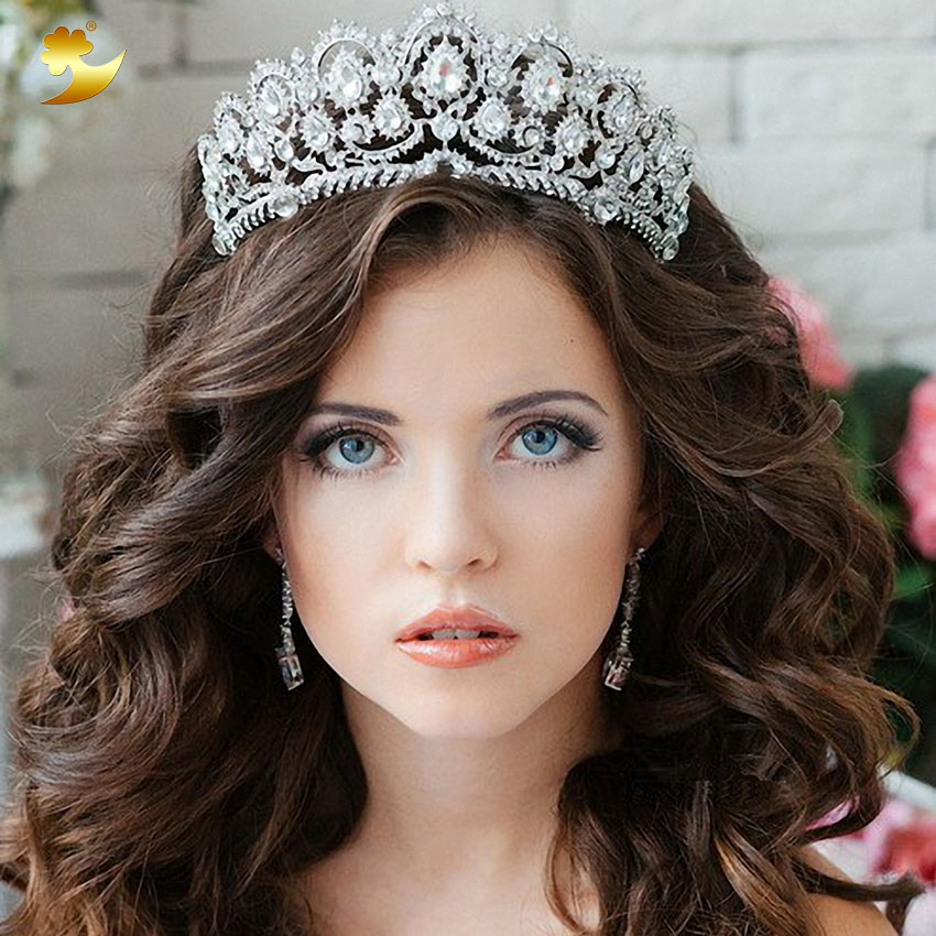 Crystal wedding hair crownl hair accessories handmade - 7