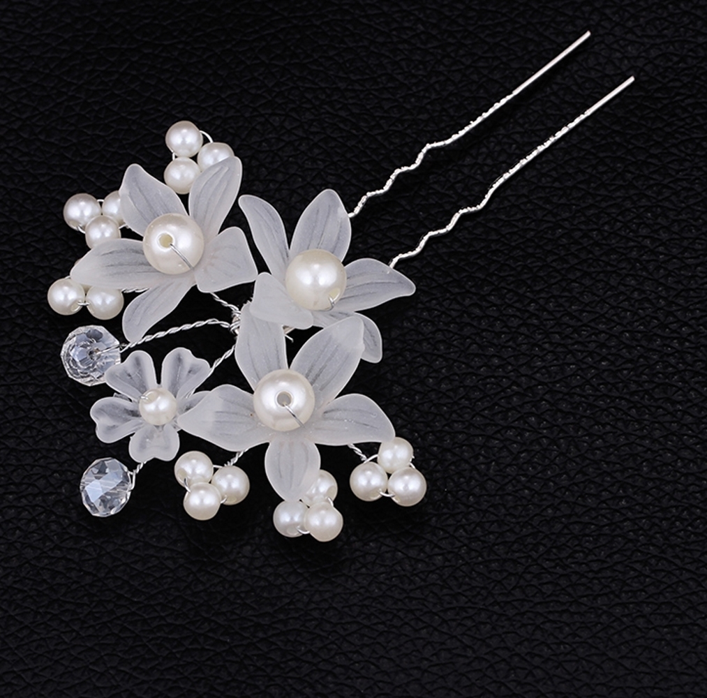 Blomma hårnålar Bröllop Pärla 2ST PACK - 5