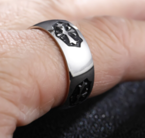 Rostfritt stål ring 8mm - 3