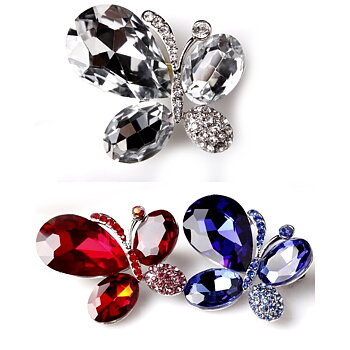 Brooch Crystal Butterfly 