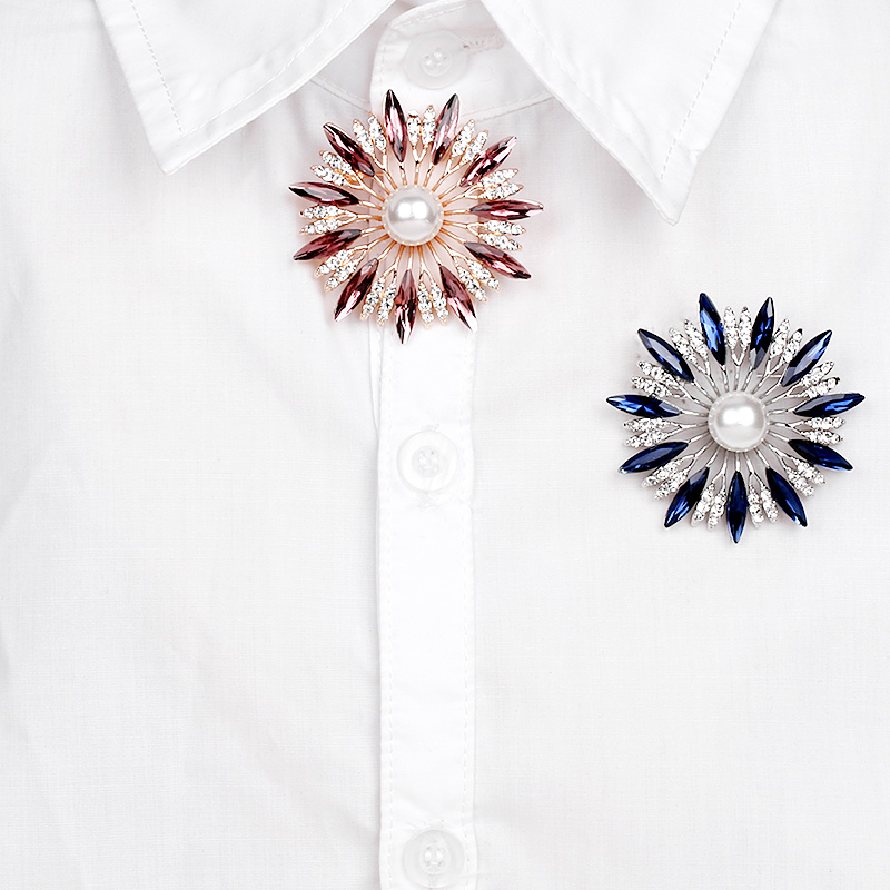 Brooch Crystal Pearl  - 2