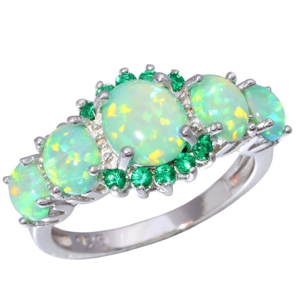 Silversmycken filled ring Opal