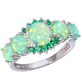 Silversmycken filled ring Opal